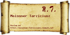 Meissner Tarziciusz névjegykártya